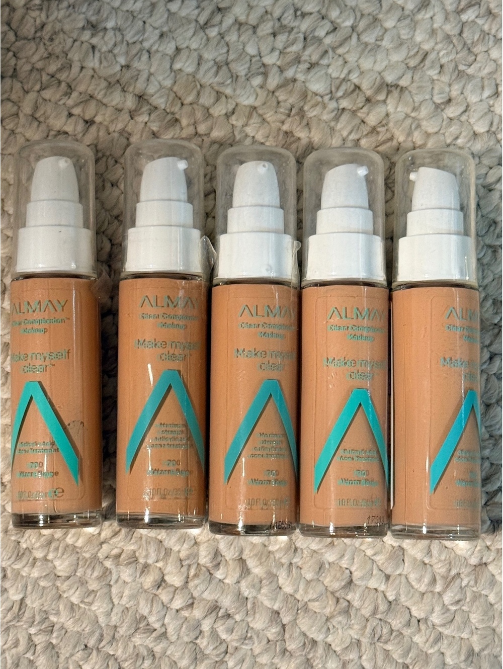 Bundle of 5 Beige Almay Clear Complexion Makeup Foundation - Make Myself Clear!